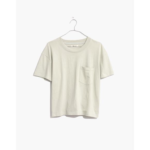 Madewell x Free & Easy | Easy Crop Pocket Tee, Sunfaded Sage XXS - Picture 8 of 8